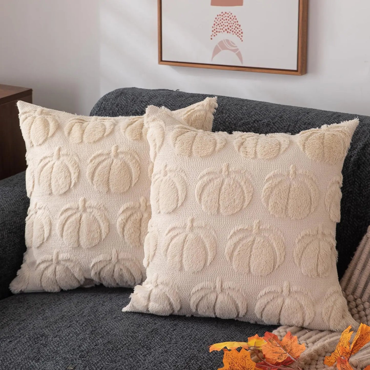 Autumn Rust Pumpkin Throw Pillow Cases