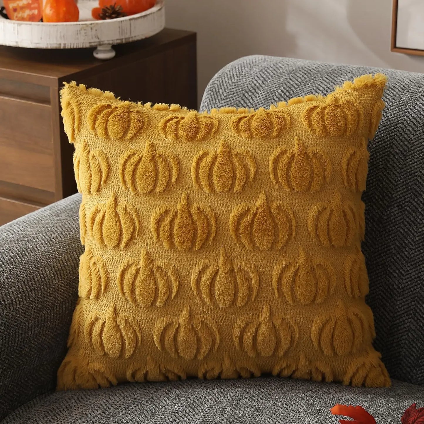 Autumn Rust Pumpkin Throw Pillow Cases