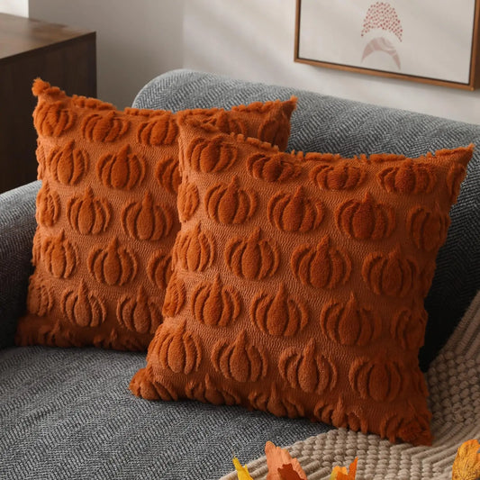 Autumn Rust Pumpkin Throw Pillow Cases