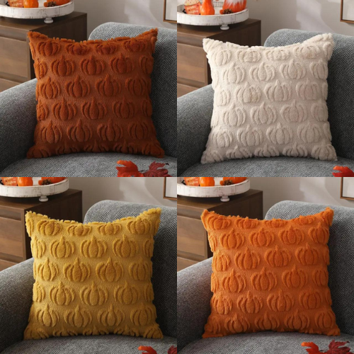Autumn Rust Pumpkin Throw Pillow Cases